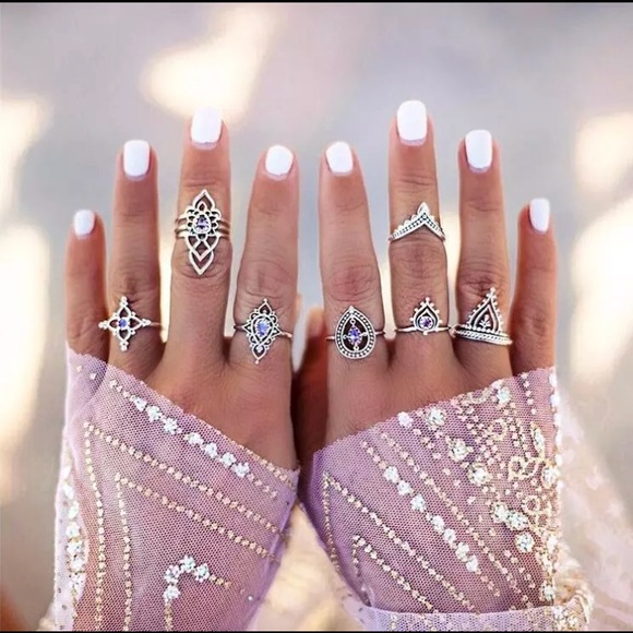 ✶ Dawa Midi Rings Set - Picture 2 of 8